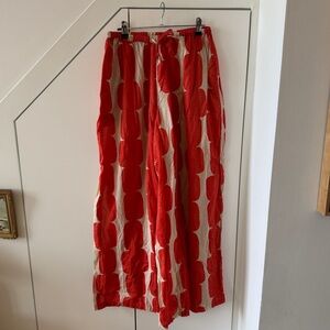 ZULU & ZEPHYR | Orange and Cream Flowy Pants